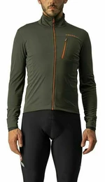 Castelli Go Jacket Military Green/Fiery Red L Sacou