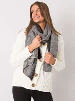 Black and white women's knitted scarf