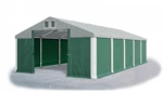 Garážový stan 4x6x2m střecha PVC 560g/m2 boky PVC 500g/m2 konstrukce ZIMA PLUS Šedá Zelená Bílé