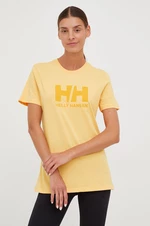 Bavlněné tričko Helly Hansen oranžová barva, 34112-001