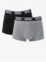 Set of two men's boxer shorts in grey and black Diesel - Men