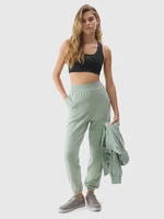Dámské tepláky typu jogger s organickou bavlnou 4F  - zelené