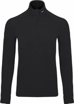 Kjus Mens Trace Midlayer Half Zip Black 48 Saltador Camiseta de esquí / Sudadera con capucha