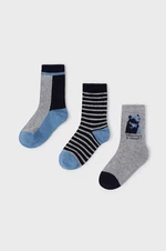 Detské ponožky Mayoral 3-pak šedá farba