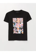 LC Waikiki Women's Crew Neck Printed Short Sleeved T-Shirt