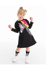 Denokids Unicorn Zebra Black Girls' Frilled Dress