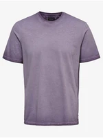 Purple basic T-shirt ONLY & SONS Millenium - Men