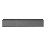 Antracytowa szafka pod TV 136x22 cm Mistral – Hammel Furniture