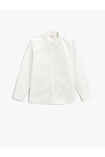 Koton Poplin Shirt Long Sleeve Classic Collar
