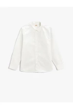 Koton Poplin Shirt Long Sleeved Classic Collar