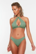 Trendyol Green V-Cut Bikiny Spodní díl
