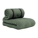 Rozkładany fotel z zielonym obiciem Karup Design Buckle Up Green