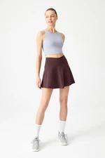 LOS OJOS Claret Red 2-layer Pleated