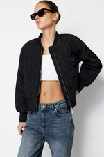 Trendyol Black Oversize nepromokavý bundový kabát bomber