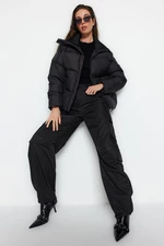 Trendyol Black Rib Detailed, Water-repellent Inflatable Coat