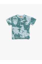 Koton Tie-Up Patterned T-Shirt Short Sleeve Crew Neck Cotton