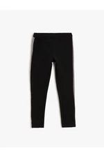 Koton Leggings with Stripe Detail at the Sides. Elastic Waist.
