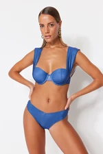 Trendyol Blue V-Cut Dół od bikini z normalnymi nogawkami