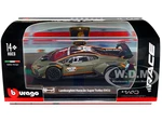 Lamborghini Huracan Super Trofeo EVO2 63 Matt Green with Black Top and Graphics "Roger Dubuis" "Race" Series 1/43 Diecast Model Car by Bburago