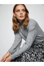 Koton Melis Ağazat X - Soft Textured Crew Neck Knitwear Sweater