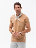 Ombre Men's cotton t-shirt with pocket print