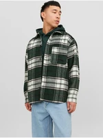 Dark Green Mens Plaid Outerwear Jack & Jones Zac - Men