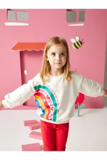 LC Waikiki Crew Neck Long Sleeve Printed Sweatshirt for Baby Girl 2-pack.