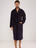 Bathrobe De Lafense 803 M-2XL men's navy blue - belt ii 108