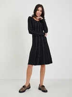 Black women's patterned sweater dress ORSAY