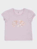 Light pink girls' T-shirt with GAP logo