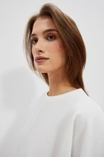 Sweatshirt with tie at waist