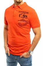 Men's coral polo shirt Dstreet