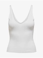 Cream women's basic tank top ONLY Selina - Women