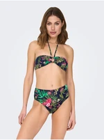 Green-blue women's floral swimwear bottoms ONLY Juliette - Women