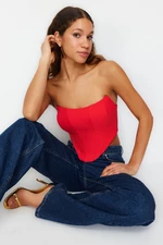 Trendyol Red Strapless Bustier