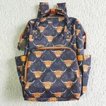 children high quality backpack with cow pattern