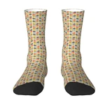 Novelty Mens Orla Kiely Multi Stem Dress Socks Unisex Breathbale Warm 3D Printing Scandinavian Pattern Crew Socks