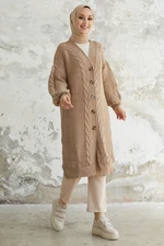 InStyle Evia Buttons Knitwear Cardigan - Beige