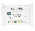 Eco by Naty Vlhčené splachovatelné ubrousky s funkcí toaletního papíru ECO bez vůně 42 ks