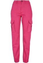 Dámské bavlněné kalhoty Cotton Twill Utility Ibiškus růžové