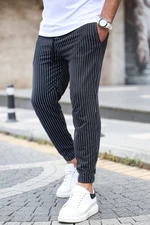 Madmext Men's Black Striped Jogger Sweatpants 2931