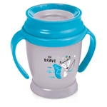 LOVI Hrníček 360° JUNIOR s úchyty INDIAN modrý 250 ml