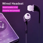 3.5mm Wired Headphones for Android Ios Xiaomi Portable Stereo Music in-Ear Sports Earphone with Mic Handsfree Call Phone