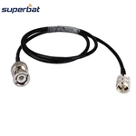 Superbat UHF PL259 Plug to BNC Male Jumper Pigtail Coaxial Cable RG58 20cm for WiFi