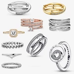 Kenora jewelry ladies wedding ring original 925 sterling silver zirconium ring DIY handmade Pandora luxury 2023 hot sale