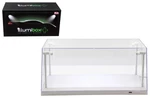 Collectible Display Show Case with LED Lights for 1/18 1/24 Models with White Base by Illumibox