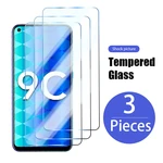 3PCS Tempered Glass for Honor 30 20 10 9 8 Lite Protective Glass for Honor 20 8 8A Pro 30i 20i 10i 9X 8X 9C 9A Screen Protector