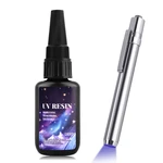25g UV Resin Glue Quick-Drying Clear Hard Epoxy Resin Glue Ultraviolet Solar Curing DIY Epoxy Resin Mold Jewelry Making Gel