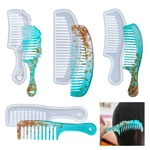 DM730 Wholesale Silicone Comb Resin Mold Salon Hair Styling Tool Epoxy Accessories Joutils Fabrication Bijoux
