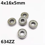 10Pcs 634ZZ 4x16x5 mm Deep groove ball bearing Miniature bearing High quality Low noise 634Z